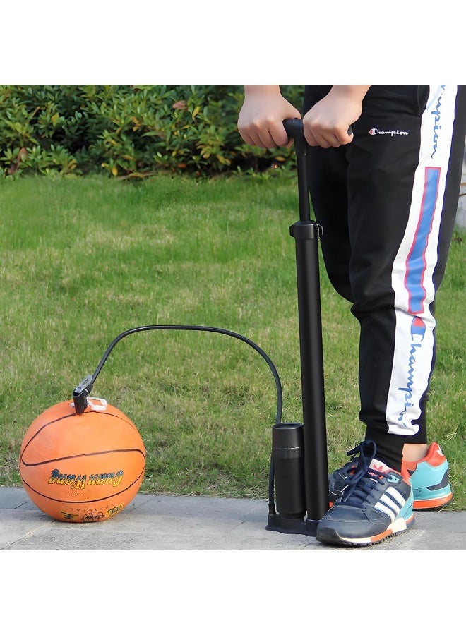 LYNLYN Bike Floor Pump with Pressure Gauge, 160 PSI High Pressure Bicycle, Heavy-Duty Steel Air Pump for MTB Road Bikes, Balls, Balloons and Inflatables - Image 5